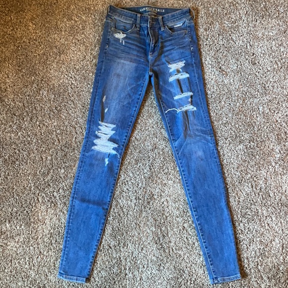 AE Ripped High Rise Jegging - Picture 2 of 5